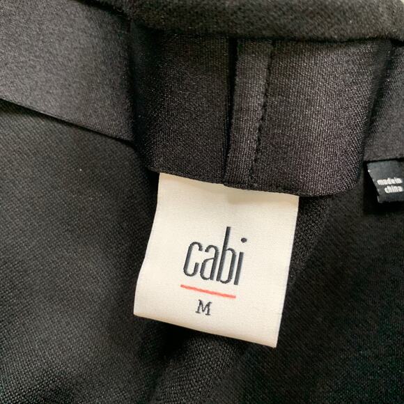 Cabi Skirt Womens M Medium Black Faux Vegan Leather Panel Pull On Stretch Waist - Picture 4 of 8